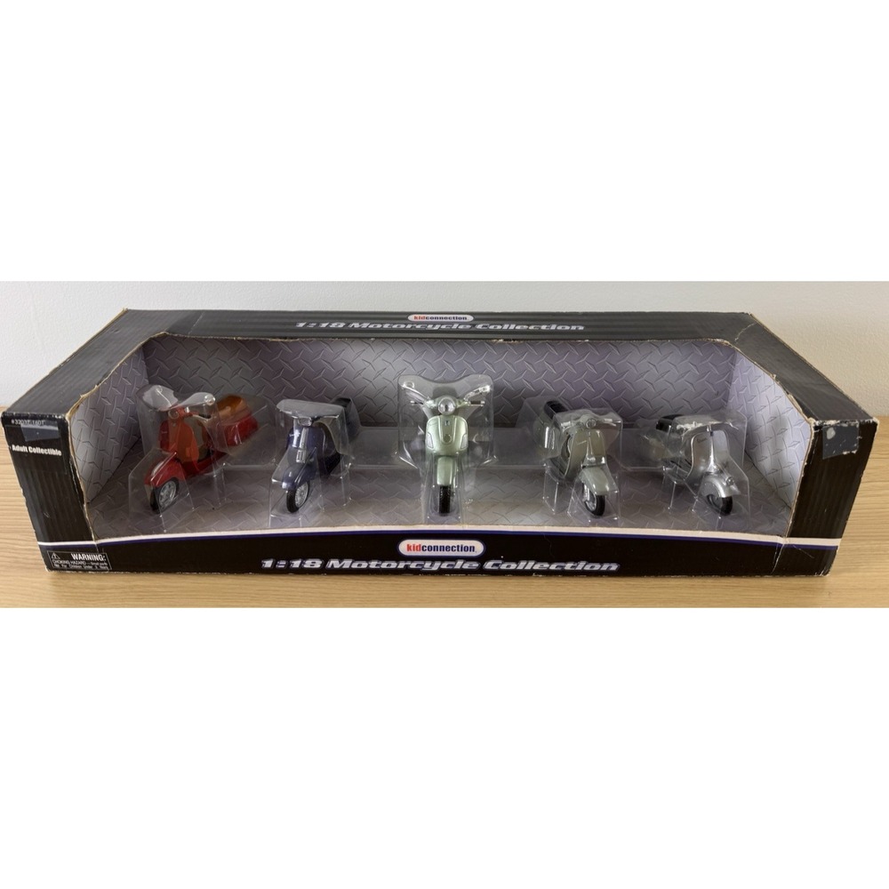 Kid Connection Maisto 1:18‎ Vespa Scooter Collection 5 Diecast Models Boxed